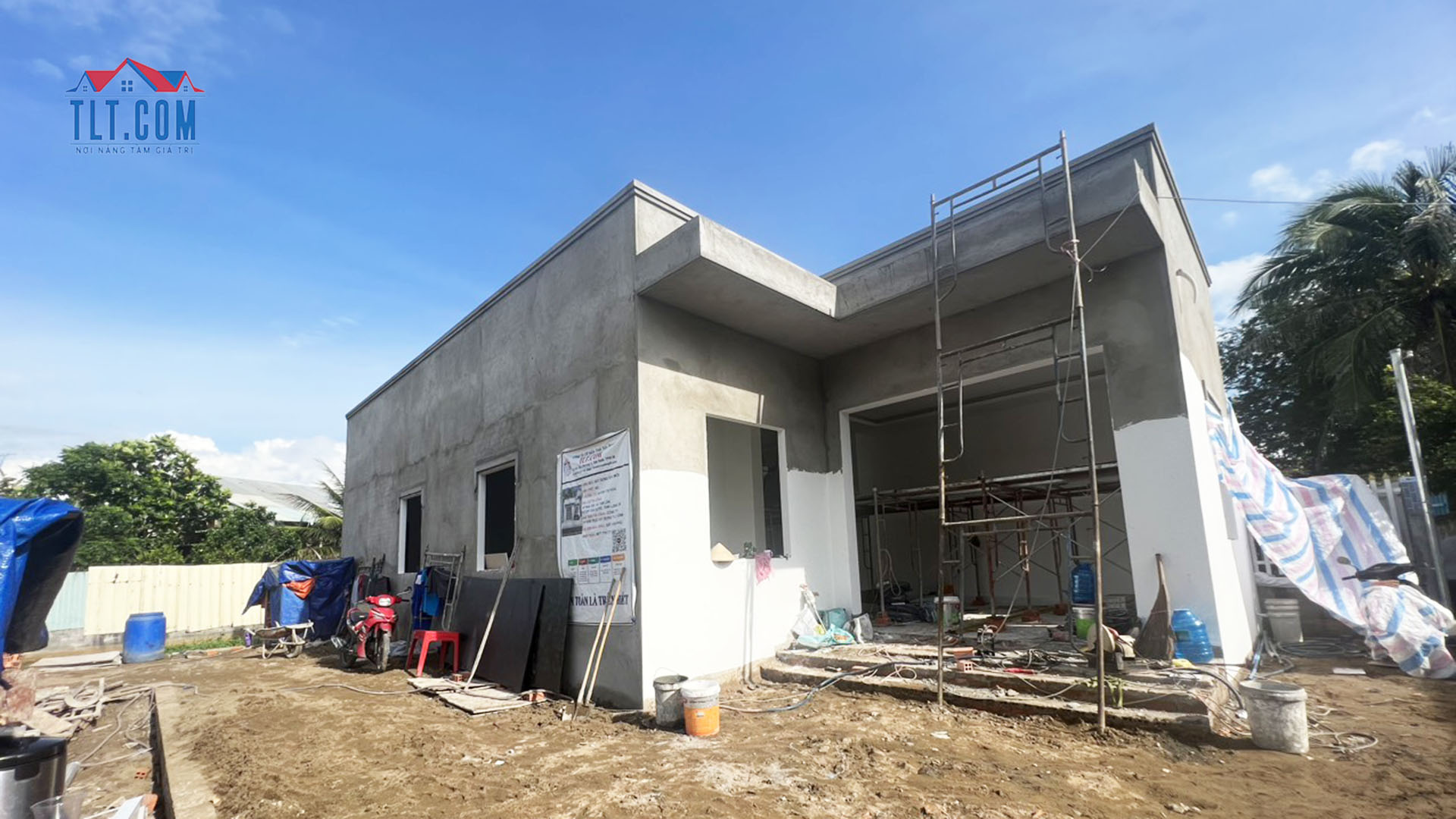 Thi c&ocirc;ng x&acirc;y th&ocirc; nh&agrave; cấp 4