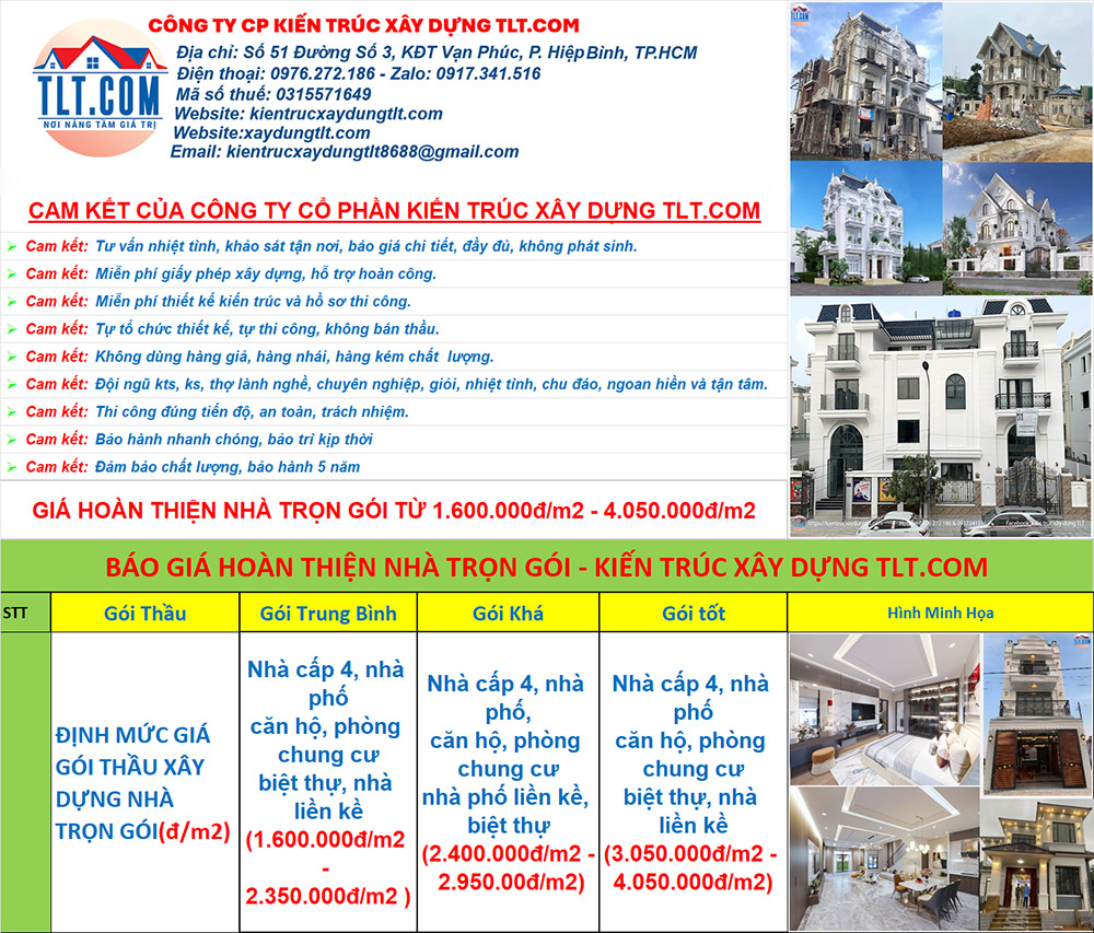 hoàn thiện nhà trọn gói