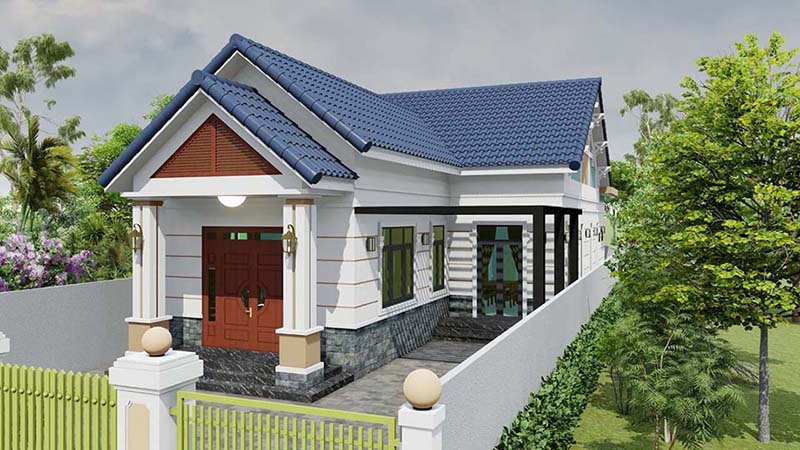 Mẫu nh&agrave; cấp 4 chữ L