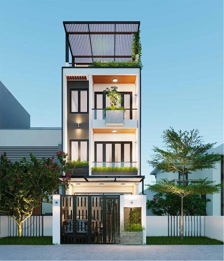Nh&agrave; 1 trệt 2 lầu 5x20m
