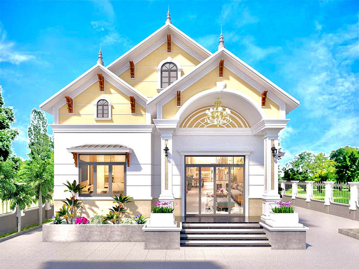 Mẫu nh&agrave; 5x20m cấp 4 g&aacute;c lửng
