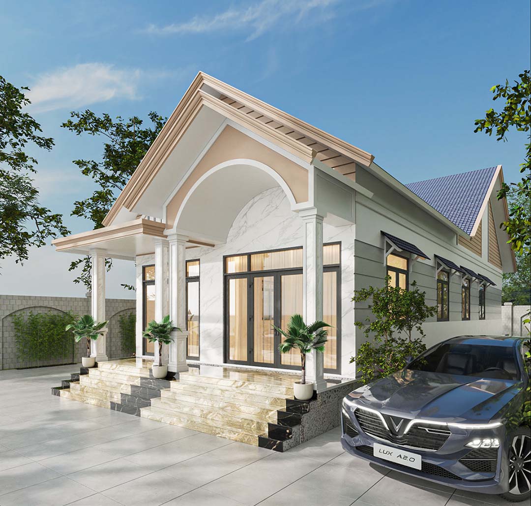 Mẫu nh&agrave; cấp 4 m&aacute;i th&aacute;i