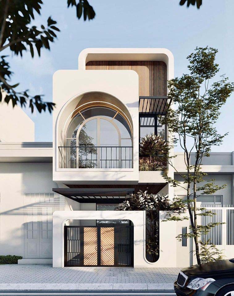 Mẫu nh&agrave; phố 2 tầng