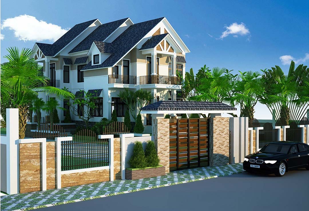 X&acirc;y nh&agrave; Hậu Giang mẫu biệt thự sang trọng