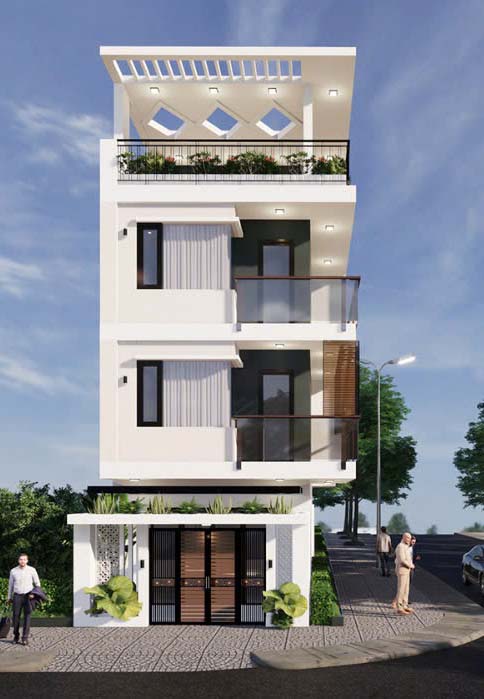 Nh&agrave; 1 trệt 3 lầu