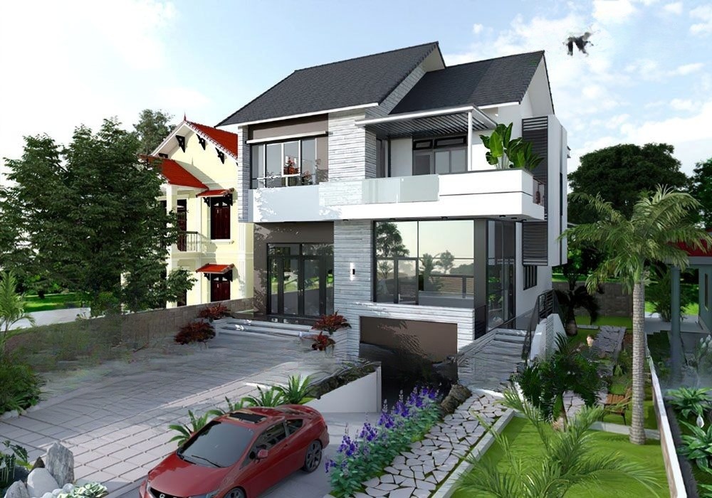 Mẫu nh&agrave; tầng hầm ch&igrave;m