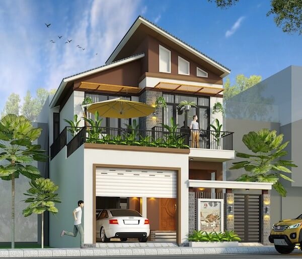Biệt thự 2 tầng 1 hầm