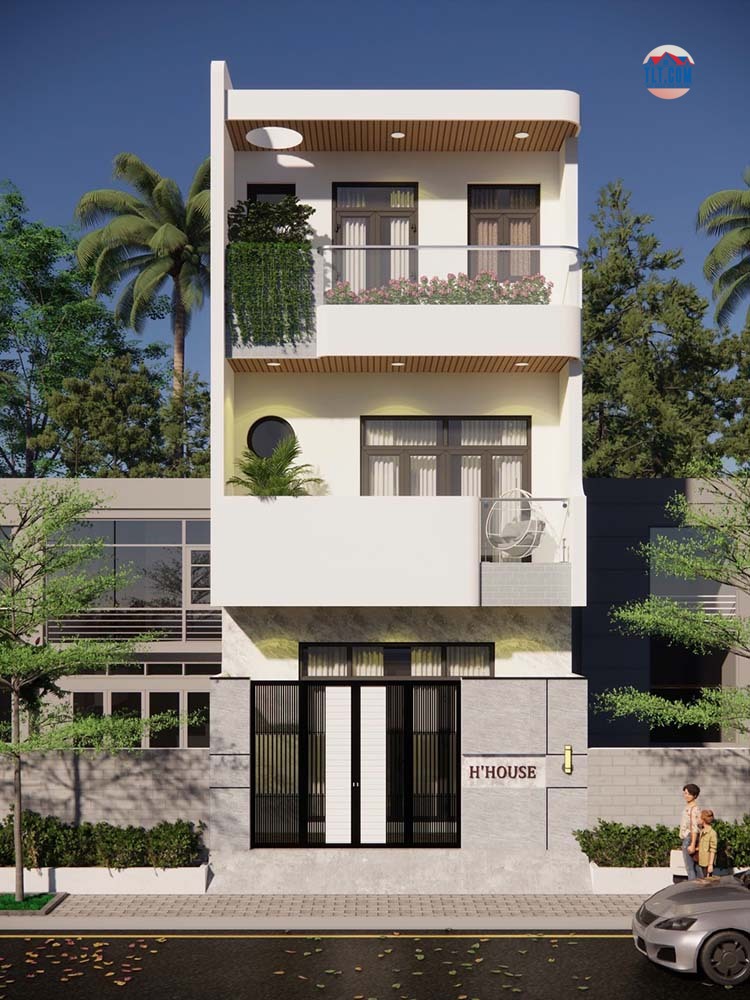 Nh&agrave; 1 trệt 2 lầu