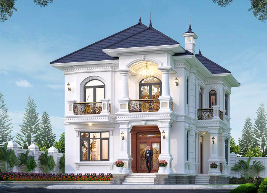 Mẫu biệt thự 2 tầng ho&agrave;n thiện