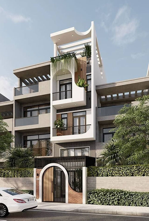 Mẫu thiết kế nhà 1 trệt 1 lửng 2 lầu