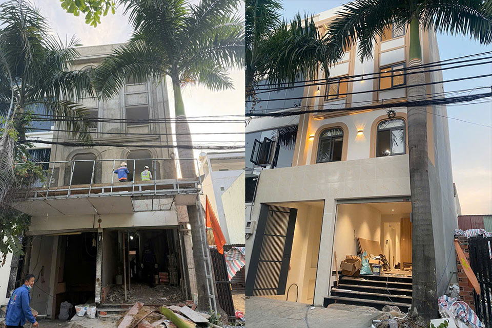trước và sau khi cải tạo