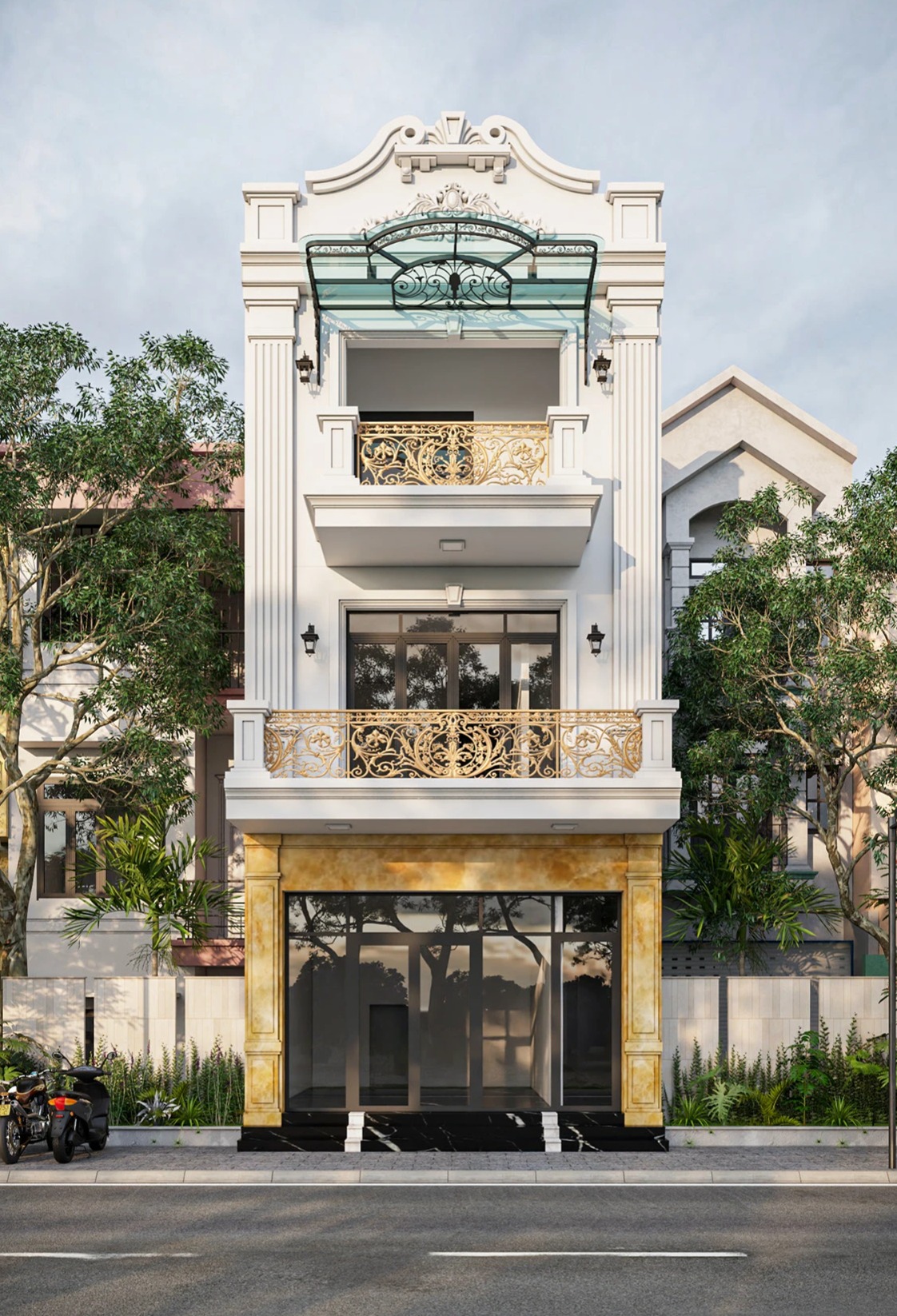 Nhà 1 trệt 2 lầu