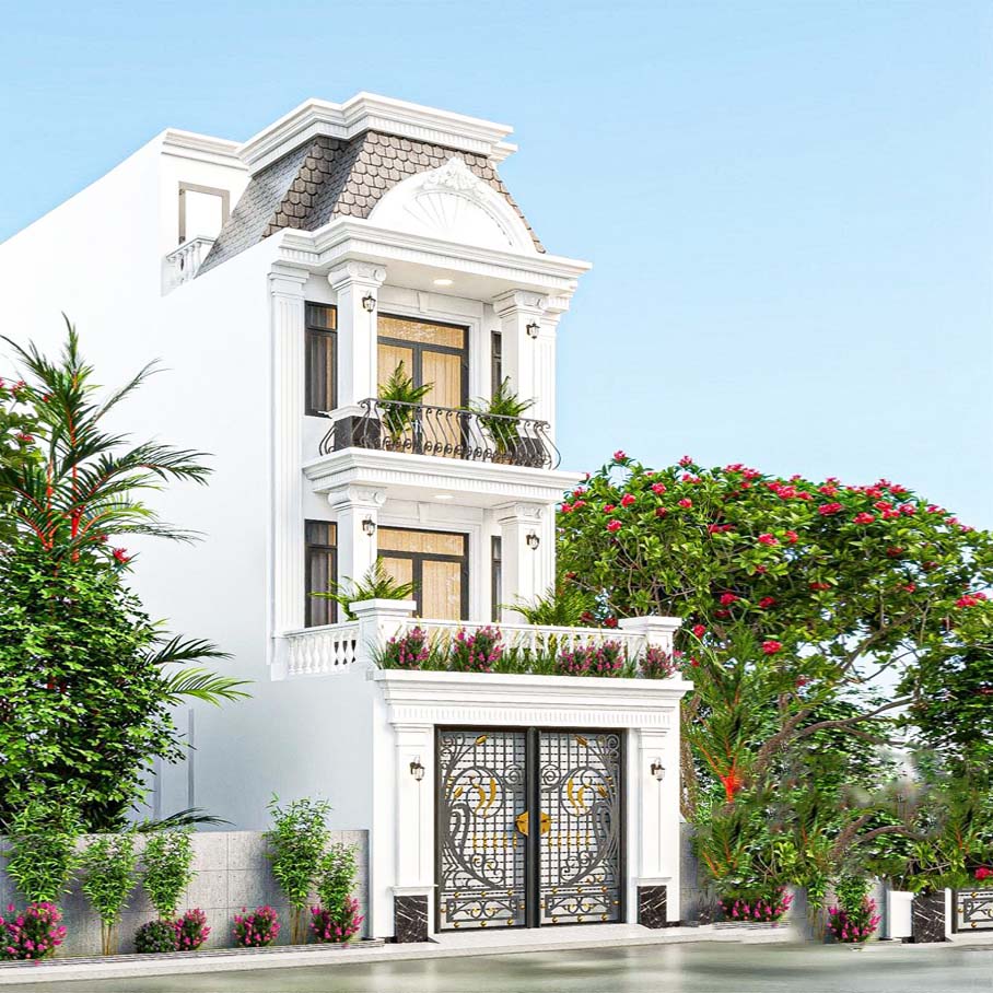 Mẫu nhà 1 trệt 2 lầu