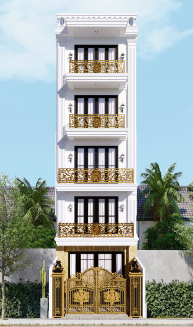 Nhà phố 5 tầng