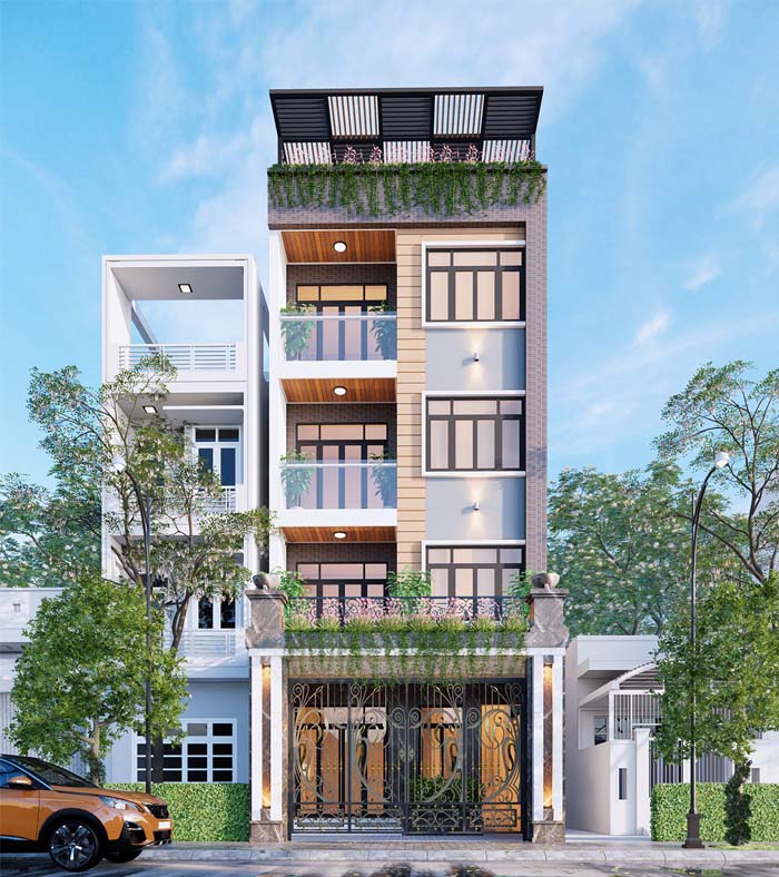 Nhà biệt thự phố 4 tầng