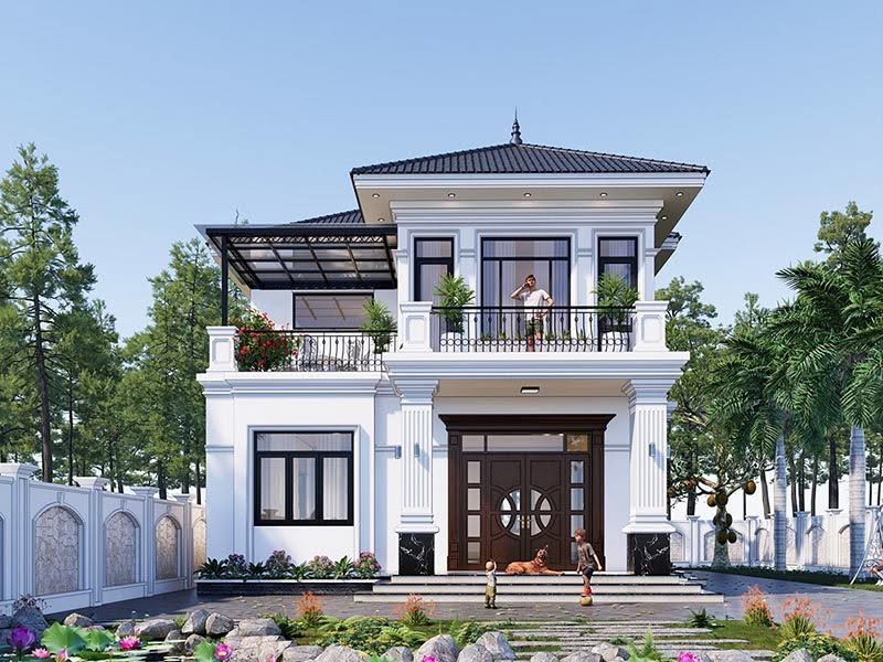 Nhà 1 trệt 1 lầu mái Nhật