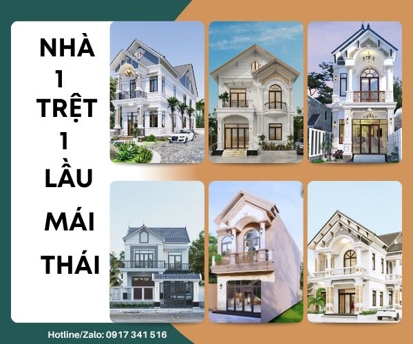Mẫu Nhà 1 Trệt 1 Lầu Mái Thái