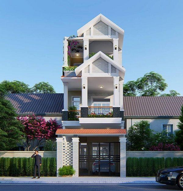 Mẫu nhà 3 tầng đẹp hợp phong thủy