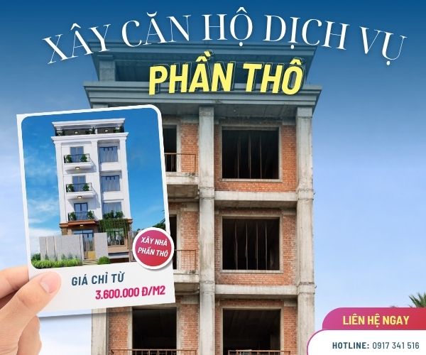 Xây Thô Căn Hộ Dịch Vụ Quy Trình & Chi Phí Mới 2026