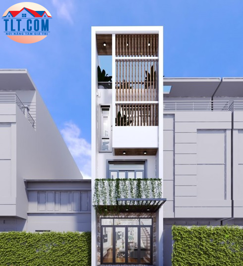Mẫu nh&agrave; phố 4 tầng hiện đại diện t&iacute;ch nhỏ