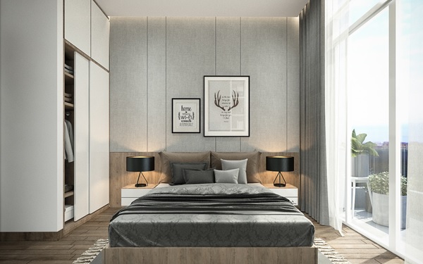 Thiết kế nội thất nhà 1 trệt 2 lầu – phòng ngủ