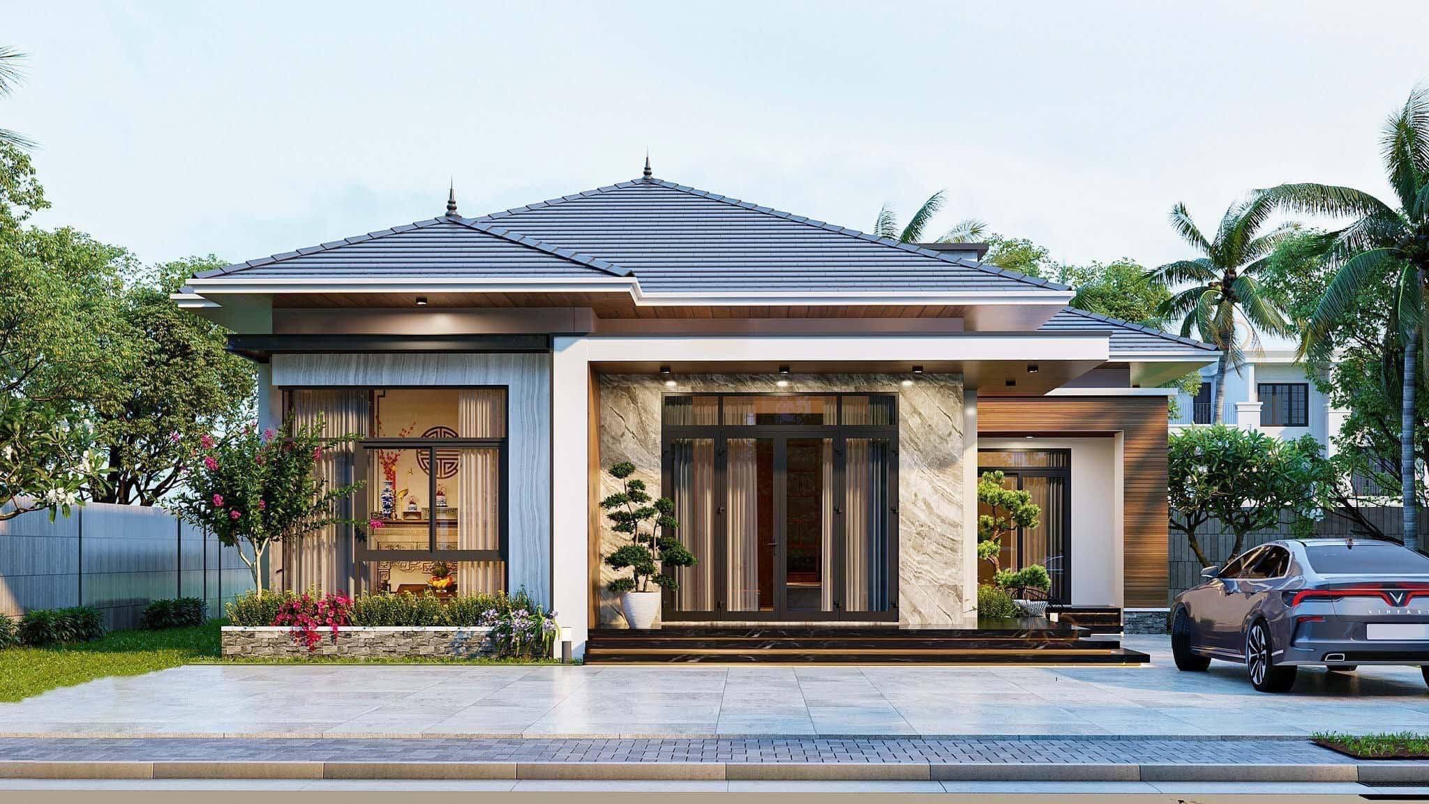 Nh&agrave; cấp 4 c&oacute; mặt bằng 10m