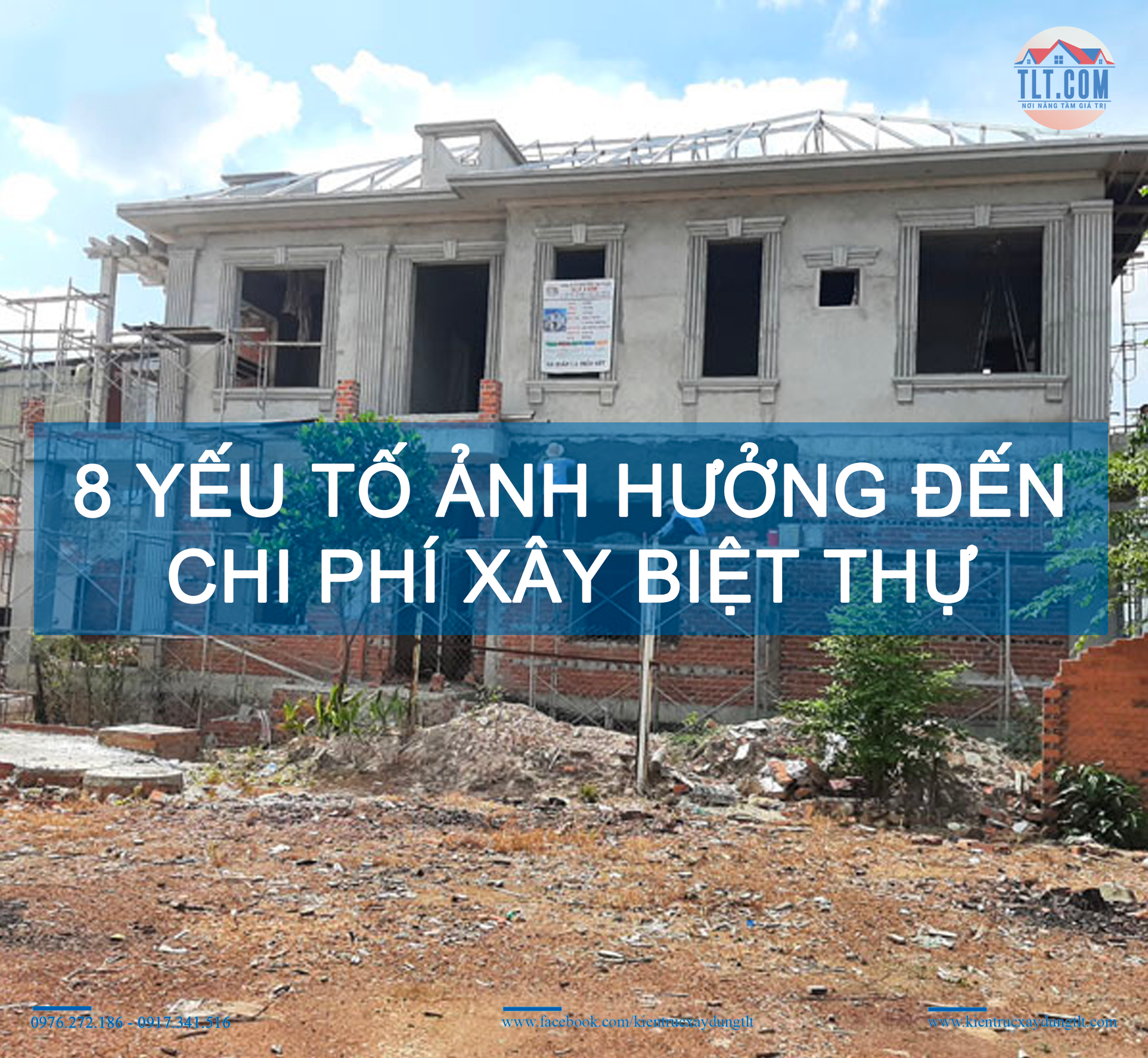 Thi c&ocirc;ng x&acirc;y biệt thự trọn g&oacute;i tại B&igrave;nh Phước 