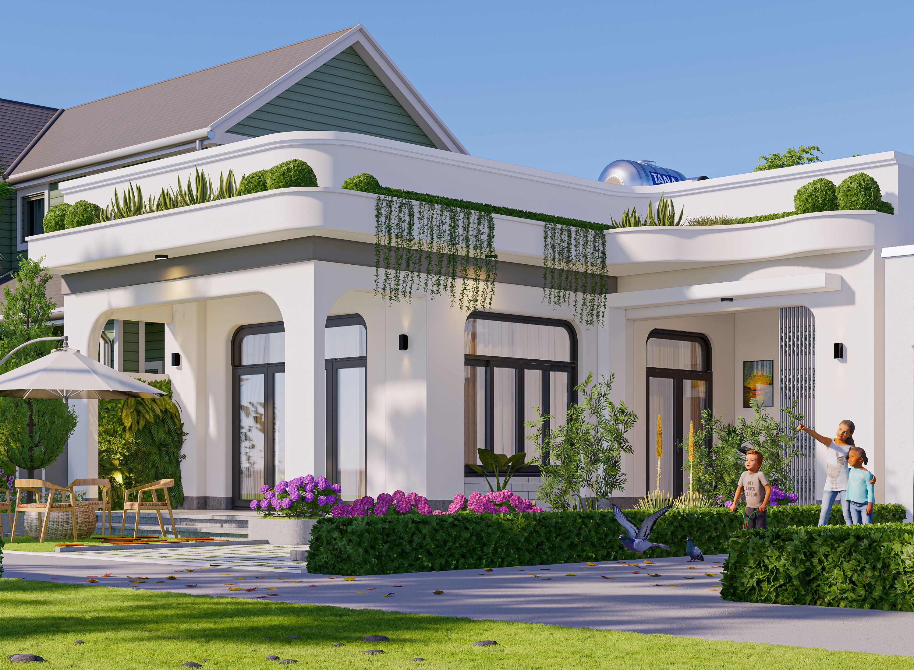 Nh&agrave; vườn cấp 4 hiện đại