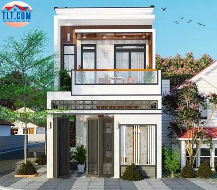 Mẫu nh&agrave; hiện đại 2 tầng 