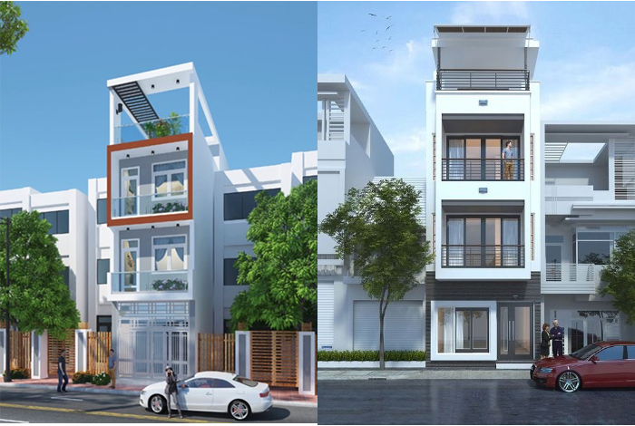 Nh&agrave; 1 trệt 2 lầu 1 tum