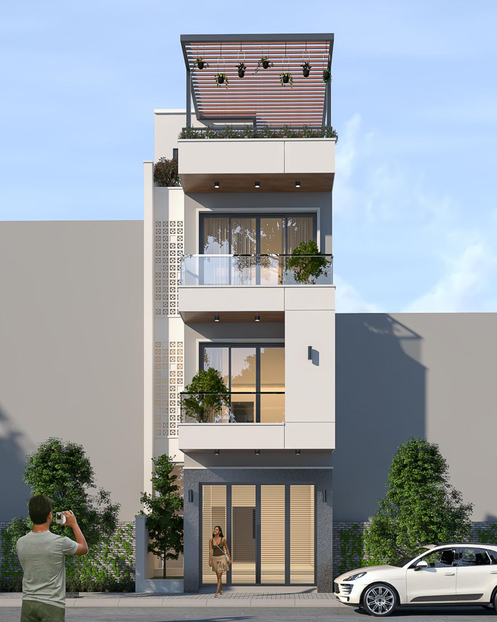 Nh&agrave; 1 trệt 2 lầu c&oacute; s&acirc;n thượng