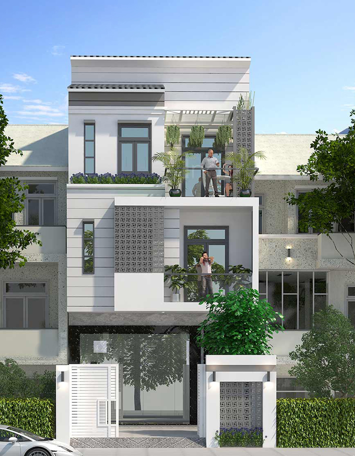 Nh&agrave; 1 trệt 2 lầu