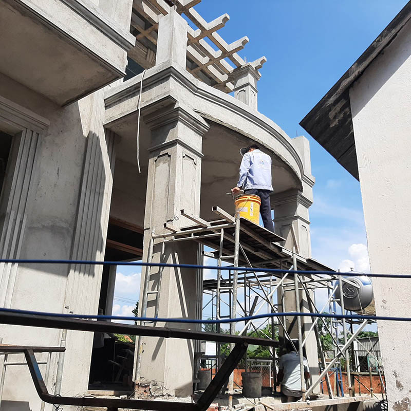 T&ocirc; tr&aacute;t tường nh&agrave; v&agrave; trang tr&iacute; mặt tiền 