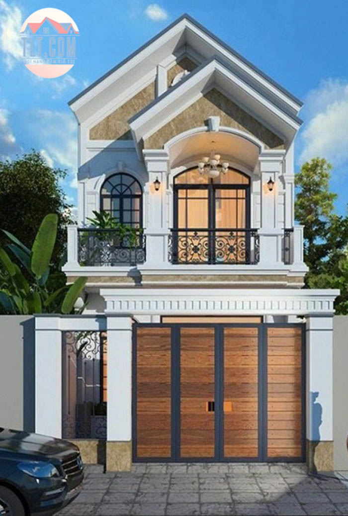 Thiết kế mẫu nh&agrave; phố 2 tầng tai B&igrave;nh Dương