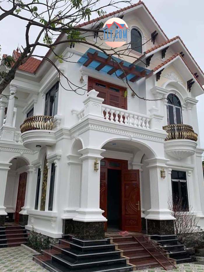 Thi c&ocirc;ng mẫu nh&agrave; 2 tầng m&aacute;i th&aacute;i trọn g&oacute;i tại Long An