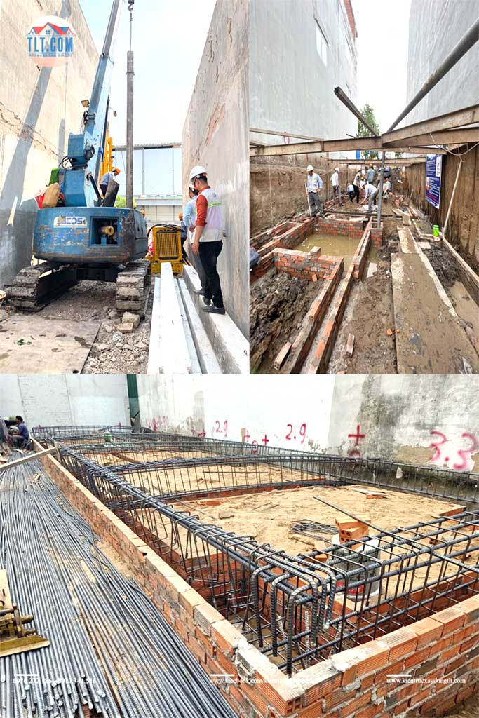 qu&aacute; tr&igrave;nh thi c&ocirc;ng x&acirc;y dựng nh&agrave; phần th&ocirc;
