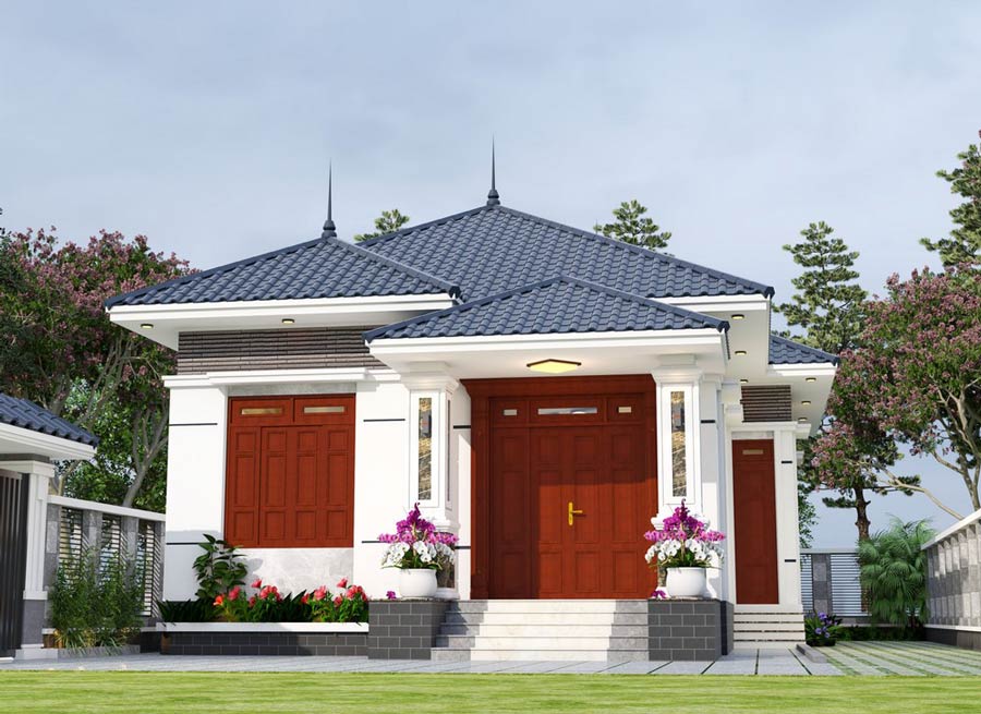 nh&agrave; cấp 4 m&aacute;i Nhật hiện đại gi&aacute; rẻ n&ocirc;ng th&ocirc;n