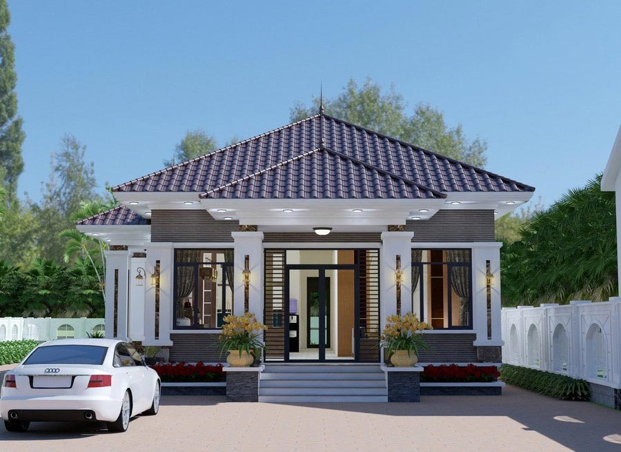 Mẫu nh&agrave; cấp 4 m&aacute;i Nhật
