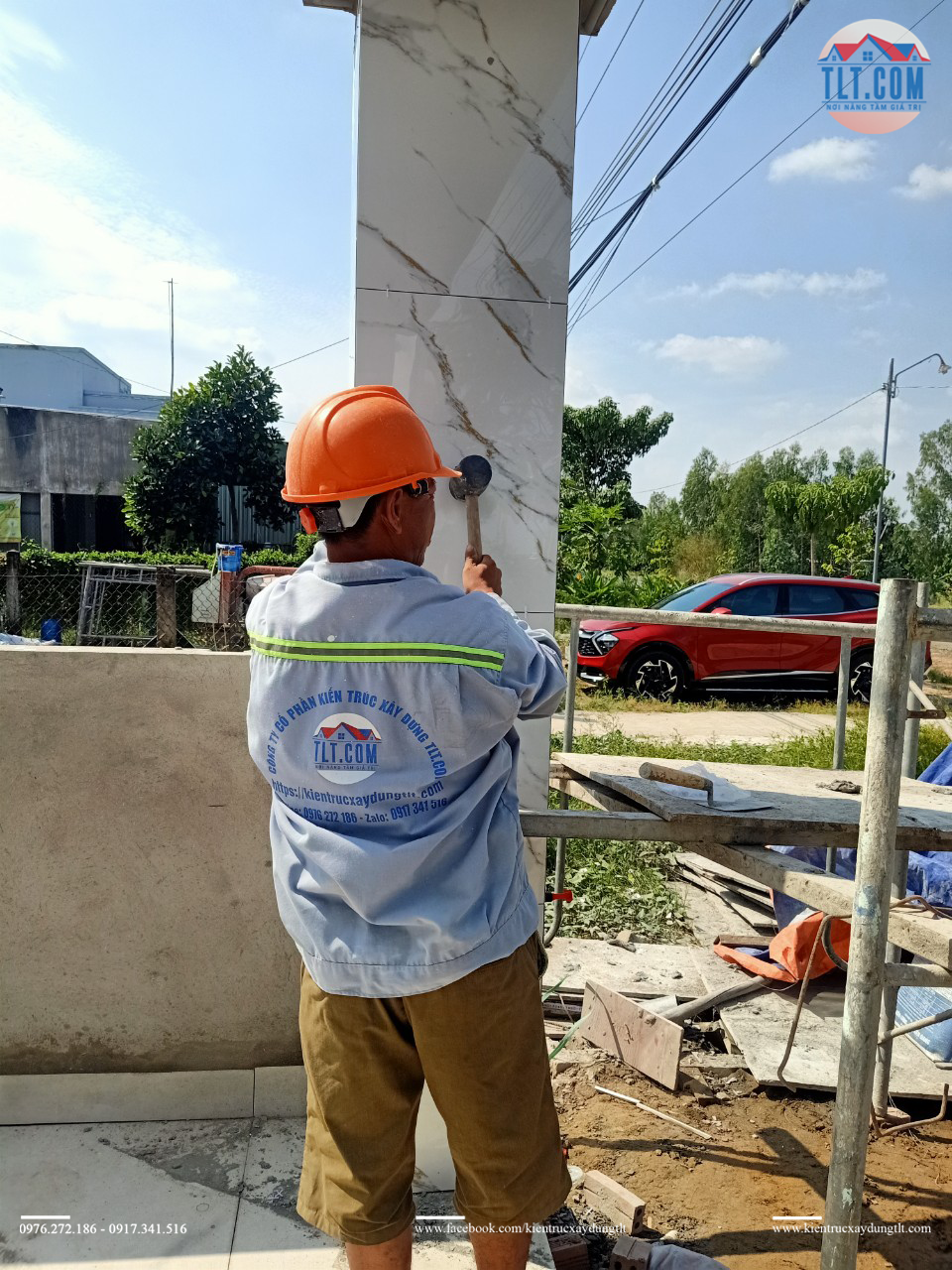 Thi c&ocirc;ng hạng mục &ocirc;́p lát gạch 