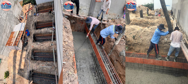 Thi công móng - xây nhà trọn gói Anh Tiến tại Quận 12