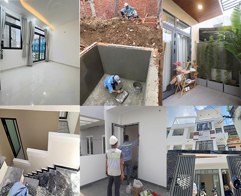 Tiến h&agrave;nh x&acirc;y dựng phần th&ocirc; v&agrave; ho&agrave;n thiện nh&agrave;