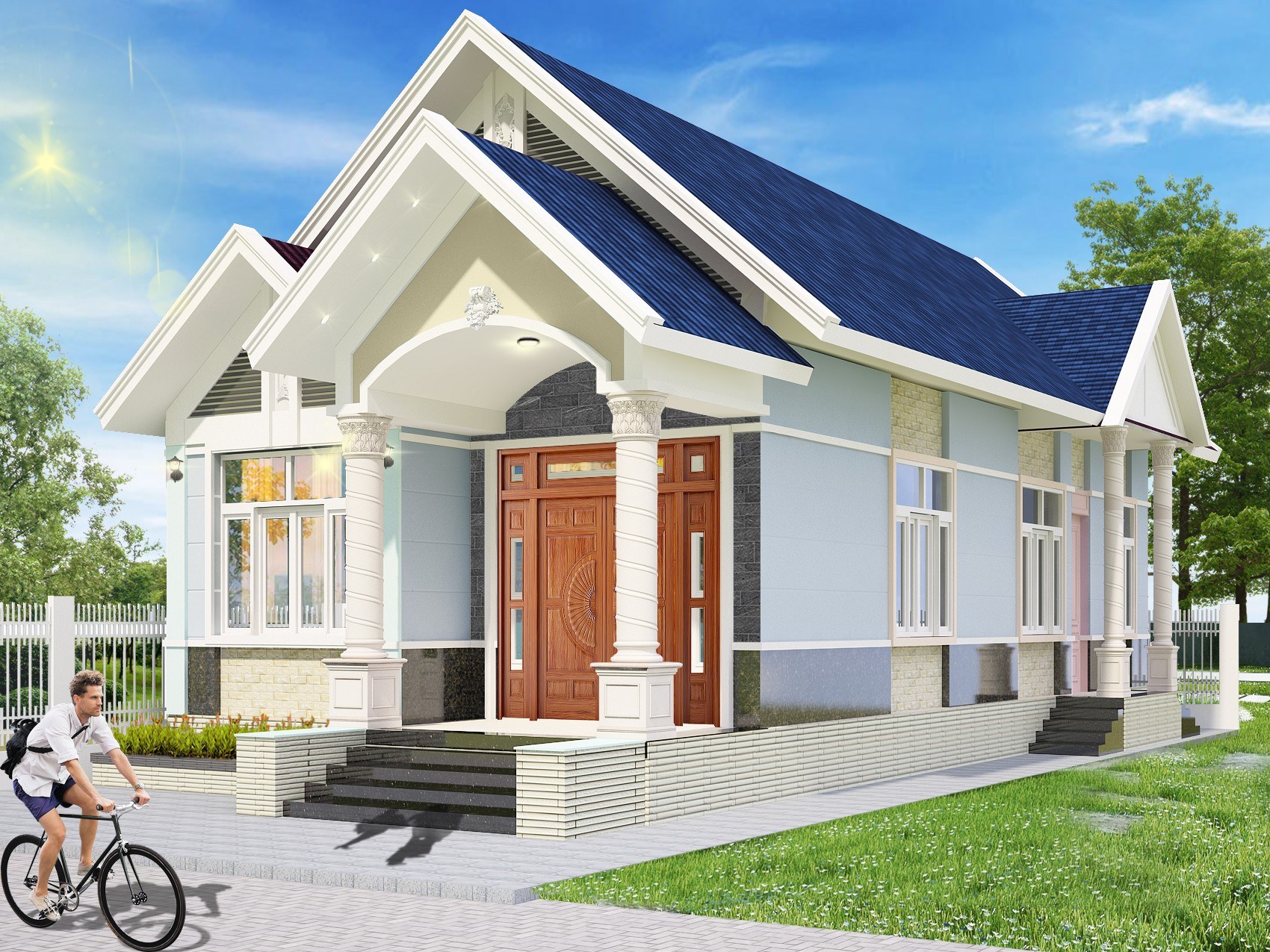 Mẫu nh&agrave; cấp 4 đẹp