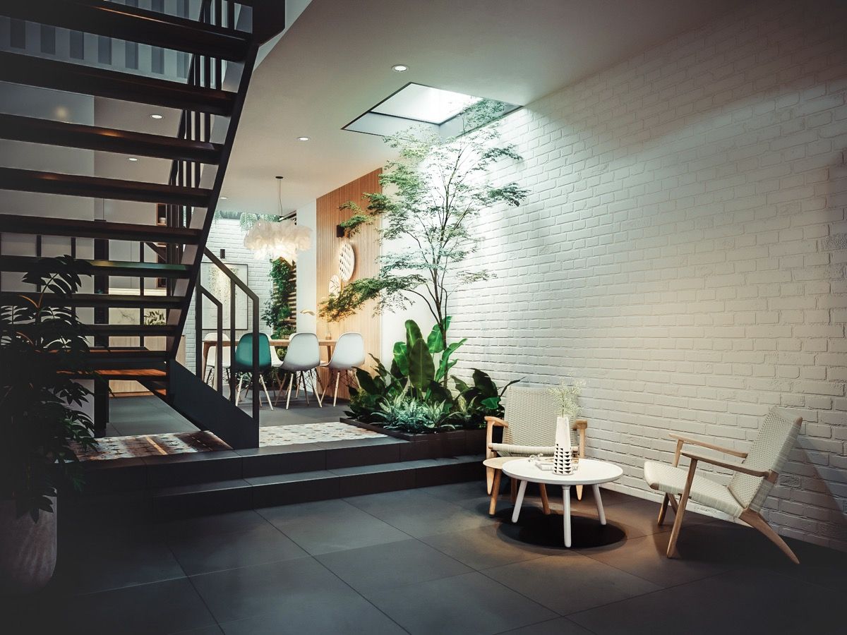Giếng trời nh&agrave; phố đẹp