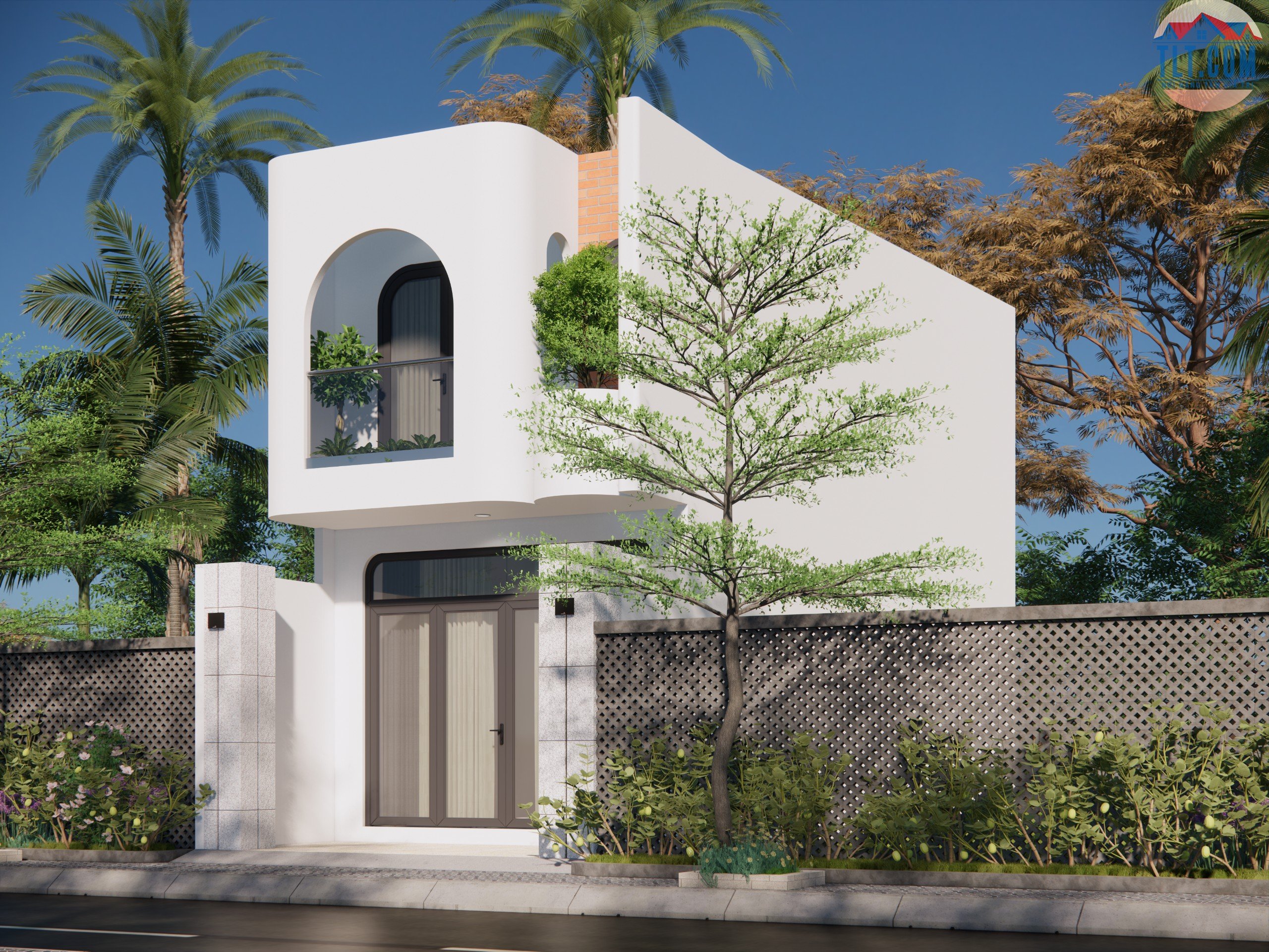 thiết kế 3d mẫu nh&agrave; hiện đại
