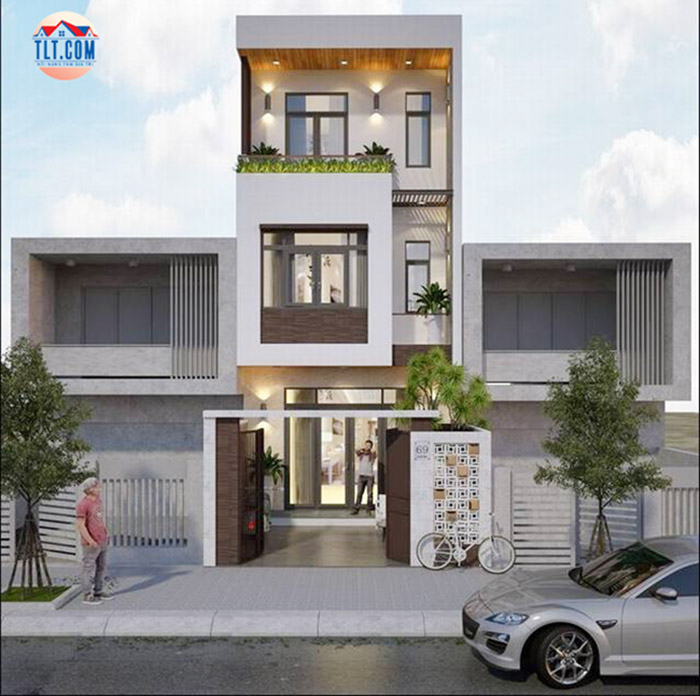 Mặt tiền căn nh&agrave; 1 trệt 2 lầu anh Huy