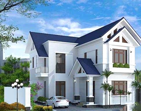 Mẫu nh&agrave; 1 trệt 1 lầu chữ L m&aacute;i Th&aacute;i