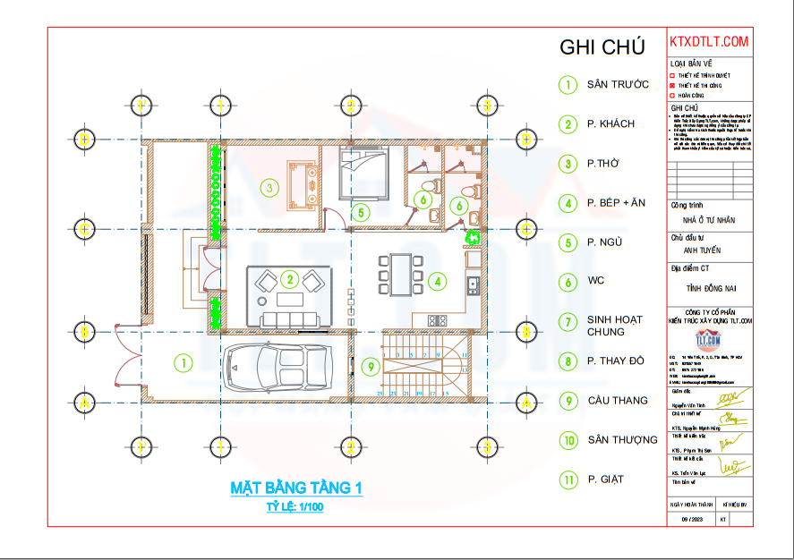 Mặt bằng thi công xây nhà trọn gói quận 8