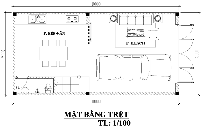 Nhà 1 tr&ecirc;̣t 1 l&acirc;̀u đẹp 5x10m
