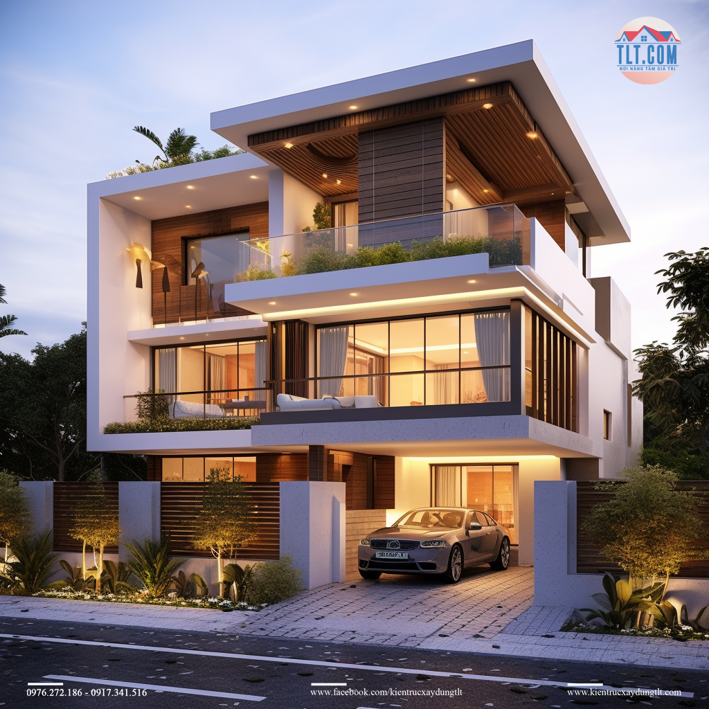 Kiểu mẫu biệt thự mái Bằng
