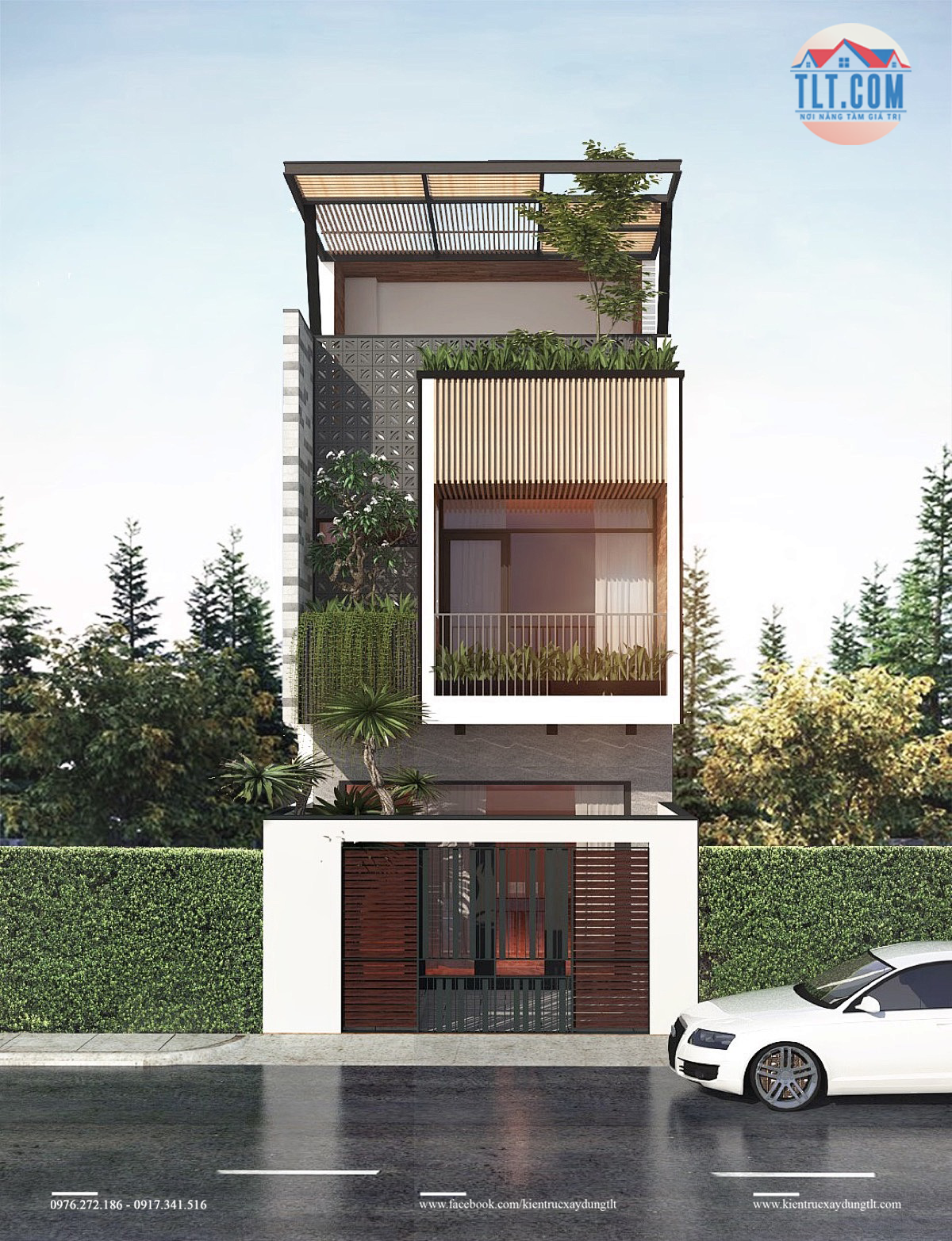 Nhà phố 3 tầng hiện đại